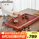 明尊（LIGHTKING）實(shí)木茶盤茶具茶托干泡臺排水式家用功夫茶小茶臺新中式MO-15 A款小號【尺寸：70×41×6cm】