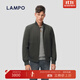 藍豹（LAMPO）【輕旅系列】秋冬商務(wù)休閑羽絨服男士素面棒球領(lǐng)夾克款鵝絨外套 綠色素面 L (48)