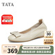他她（TATA）2025春中高跟單鞋女XMN01AQ5 米白 38
