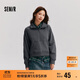 森馬（Semir）衛衣女插肩袖立領(lǐng)復古簡(jiǎn)約2024冬季抓絨套頭衫ins潮109724116001