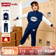 Levi's【加絨】李維斯兒童運動(dòng)套裝童裝衛衣冬季新款男童長(cháng)褲 深靛藍 160 /76 【建議身高152-158cm】