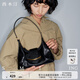西木汀 阿達娃同款 尋覓 極簡(jiǎn)hobo包新款女士斜挎包百搭通勤包包 深邃黑