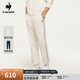 樂(lè)卡克（Le coq sportif）【三色】法國(guó)公雞2025新品男女同款梭織長(zhǎng)褲 象牙白色 M
