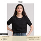 旅途原品ltyp 進(jìn)口100%亞麻極簡(jiǎn)文藝小衫 休閑百搭短袖T恤女秋 經(jīng)典黑 M