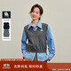 茵曼復(fù)古V領(lǐng)刺繡針織馬甲2025秋女裝新款無(wú)袖背心上衣 貴族灰 L