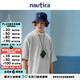 nautica white sail 白帆×Cityboy 日系中性寬松舒適新疆棉短袖圓領(lǐng)T恤TW3203 淺灰色00M（232） M