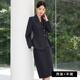 黛維亞2025新西裝套裝女早秋輕職風(fēng)西服馬甲三件套高端氣場(chǎng)強大ol職業(yè)裝 青灰色西裝+半裙 L