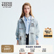 Teenie Weenie小熊女裝外套2025年秋季新款復(fù)古街頭休閑感牛仔上衣 淺藍色 S