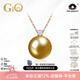 GiO珠寶 南洋金珍珠項(xiàng)鏈18K金吊墜單顆GUILD赤金生日禮物送老婆 GUILD赤金11-12mm