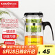 金灶（KAMJOVE）玻璃茶壺 按壓式飄逸杯 茶水壺玻璃茶具 茶水分離杯泡茶器泡茶壺 TP-200/1L超大容量
