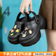 卡駱馳（crocs）洞洞鞋女鞋 新款運(yùn)動(dòng)鞋雪屋Clog厚底緩震休閑鞋居家拖鞋沙灘涼鞋 209347-001 38.5 (385mm) M6W8