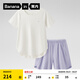 蕉內(nèi)（Bananain）氮?dú)?05Dry女士空氣速干家居服長(zhǎng)袖春夏季輕運(yùn)動(dòng)瑜伽涼感短袖睡衣 【圓領(lǐng)短褲】冰島紫 M