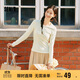 森馬（Semir）[商場(chǎng)同款]長(cháng)袖T恤女緊身簡(jiǎn)約百搭2025春圓領(lǐng)打底衫101125101007