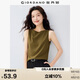佐丹奴無(wú)袖上衣女彈力t恤好看一字領(lǐng)修身針織背心女13325241