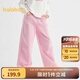 巴拉巴拉童裝女童長(zhǎng)褲兒童褲子2025新款秋牛仔傘兵褲【商場(chǎng)同款】 紅色調(diào)00366 130