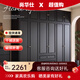 尚華仕中古風(fēng)黑色衣柜家用臥室小戶(hù)型暗黑系美式經(jīng)典復古成品法式大衣櫥 木門(mén)款0.8米2門(mén)衣柜【ENF級歐松板】 2.0米高【18mm加厚板材】
