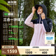 波司登（BOSIDENG）【反季】沖鋒衣鵝絨羽絨服女款90絨三合一防風(fēng)防雨透氣顯瘦外套 蘇梅粉 黑色161A L 170/92A