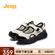 Jeep吉普女鞋瑪麗珍鞋春夏款鏤空運(yùn)動(dòng)包頭羅馬涼鞋女 黑灰色 37 