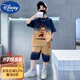 迪士尼（DISNEY）哪吒衣服男童夏季套裝2025新款男孩短袖衣服兒童卡通運動(dòng)兩件套潮 1091#藏青色 140