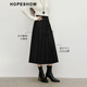 紅袖學(xué)院風(fēng)百褶裙2025冬季新款女裝高端精致百搭顯瘦A字中長(cháng)半身裙 黑050 M