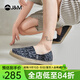 快樂(lè )瑪麗（J&M）休閑漁夫鞋子男士2025春夏新款男鞋平底一腳蹬懶人布鞋潮流 黑色 42 260mm