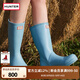 HUNTER戶(hù)外露營(yíng)女鞋雨鞋啞光防水鞋防滑酷玩厚底靴子女騎士靴中筒靴女 天藍色/SHB 38