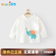 優(yōu)奇寶寶秋衣嬰兒衣服純棉印花內(nèi)衣T恤套頭全棉卡通兒童春秋打底衣服
