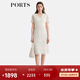 PORTS寶姿2024春夏新款女裝時(shí)尚鏤空設計立體繡花V領(lǐng)蕾絲連衣裙 奶白色 L （8）
