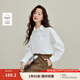 茵曼（INMAN）簡(jiǎn)約撞色拼接府綢襯衫2025秋季女裝新款休閑寬松長(cháng)袖襯衣上衣 珍珠白 M
