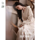 軒靚（XULEN）【抗靜電】泡芙絨睡袍女冬季睡裙法蘭絨睡衣浴袍珊瑚絨家居服 64309米杏【v領(lǐng)款】 L
