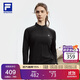 FILA 斐樂(lè )官方女子針織長(cháng)袖上衣2025秋健身運動(dòng)半拉鏈簡(jiǎn)約長(cháng)T