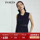 PORTS寶姿 商場同款新品氣質(zhì)百搭不對稱系帶連體褲LL8P041NWB011 丈青 L (8)