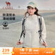 駱駝（CAMEL）薄絨風(fēng)衣女戶外防潑水修身梭織外套 J23CAYL6066 橡木灰 L