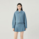 哥弟（GIRDEAR）女裝2025秋季新款時(shí)尚斜插大口袋設計休閑夾克外套女1400751 丹寧藍 M (3)