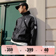 adidas休閑簡(jiǎn)約三條紋梭織立領(lǐng)夾克外套男裝秋季阿迪達(dá)斯三葉草   黑色 (偏小，推薦買(mǎi)大1碼)   M