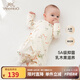 英氏（YEEHOO）嬰兒衣服新生兒衣服嬰兒連體衣0-3個月5A抗菌乳木果潤膚衣
