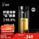 希諾（HEENOOR）抗菌玻璃杯雙層隔熱辦公車載水杯男2025新款泡茶杯子XN-9303KT