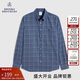 布克兄弟（BrooksBrothers）男秋冬棉質(zhì)扣結(jié)領(lǐng)免燙修身長袖休閑襯衫