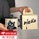 皓梵潔馬克杯生日禮物男生杯子陶瓷杯男士情侶對杯貓咪居家水杯個(gè)性女生 藍色帽子貓貓【禮盒裝】360ml
