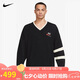 耐克（NIKE）男運動(dòng)服秋季套頭V領(lǐng)衛衣輕便寬松DX0009-010 黑色 XL