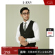 漢尼（HANY）【100澳毛】羊毛西裝馬甲男士黑色高級(jí)正裝馬夾結(jié)婚新郎西服背心 奧紐斯黑【單排5?？邸?L (50)