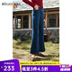 Olrain藍(lán)色高腰復(fù)古顯瘦百搭微喇牛仔褲女裝褲子舒適顯腿長(zhǎng)耐磨耐穿 藍(lán)色 M 160/68A/M