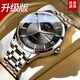 I&W CARNIVAL HWGUOJI瑞士IW手表男機(jī)械表全自動(dòng)進(jìn)口機(jī)芯男士手表夜光防水男表七夕禮物 升級(jí)版銀黑鋼帶|性能提升|終身保