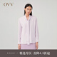 OVV2023秋冬新款女裝23MM重磅真絲優(yōu)雅飄帶長(zhǎng)袖休閑襯衫 粉紅（凈色）A1 S