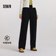 森馬（Semir）[商場(chǎng)同款]休閑褲女加絨長(zhǎng)褲簡(jiǎn)約冬2024仿呢闊腿褲101724127016A