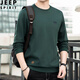 JEEP吉普衛衣男2025年秋冬季新款圓領(lǐng)棉質(zhì)大碼寬松套頭長(cháng)袖T恤男裝潮 墨綠色 XL 建議145-165斤