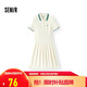 森馬（Semir）[商場(chǎng)同款]連衣裙女撞色polo領(lǐng)夏季2025學(xué)院風(fēng)百褶裙101325114051