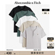 ABERCROMBIE & FITCH男裝24夏款5件組合裝經(jīng)典小麋鹿亨利領(lǐng)短袖T恤KI124-4177 黑色，白色，灰色，米色，綠色 M