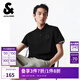 杰克·瓊斯（JACK&JONES）夏季翻領(lǐng)領(lǐng)口時(shí)尚潮流紐扣門襟圖案刺繡款polo衫男裝225106006 E40 黑色-1 L