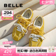 百麗（Belle）周雨彤同款跳跳糖25秋新網(wǎng)面透氣德訓(xùn)鞋休閑鞋B2432CM5預(yù)售 黃色-網(wǎng)面【跳跳糖】 38 (240mm)
